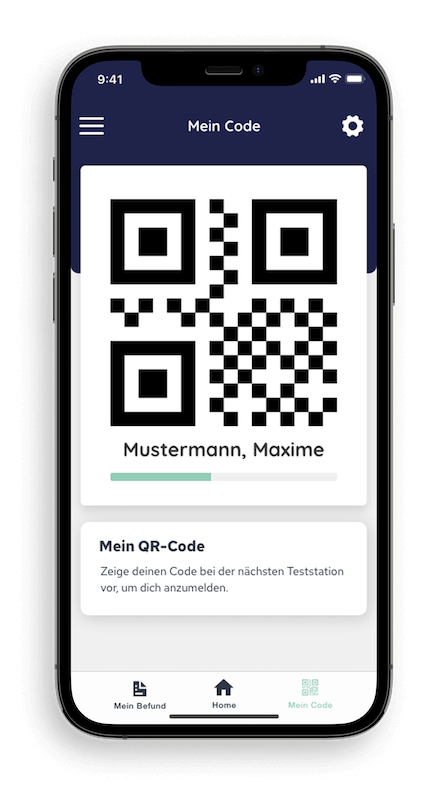 Anzeige QR Code, PassGo